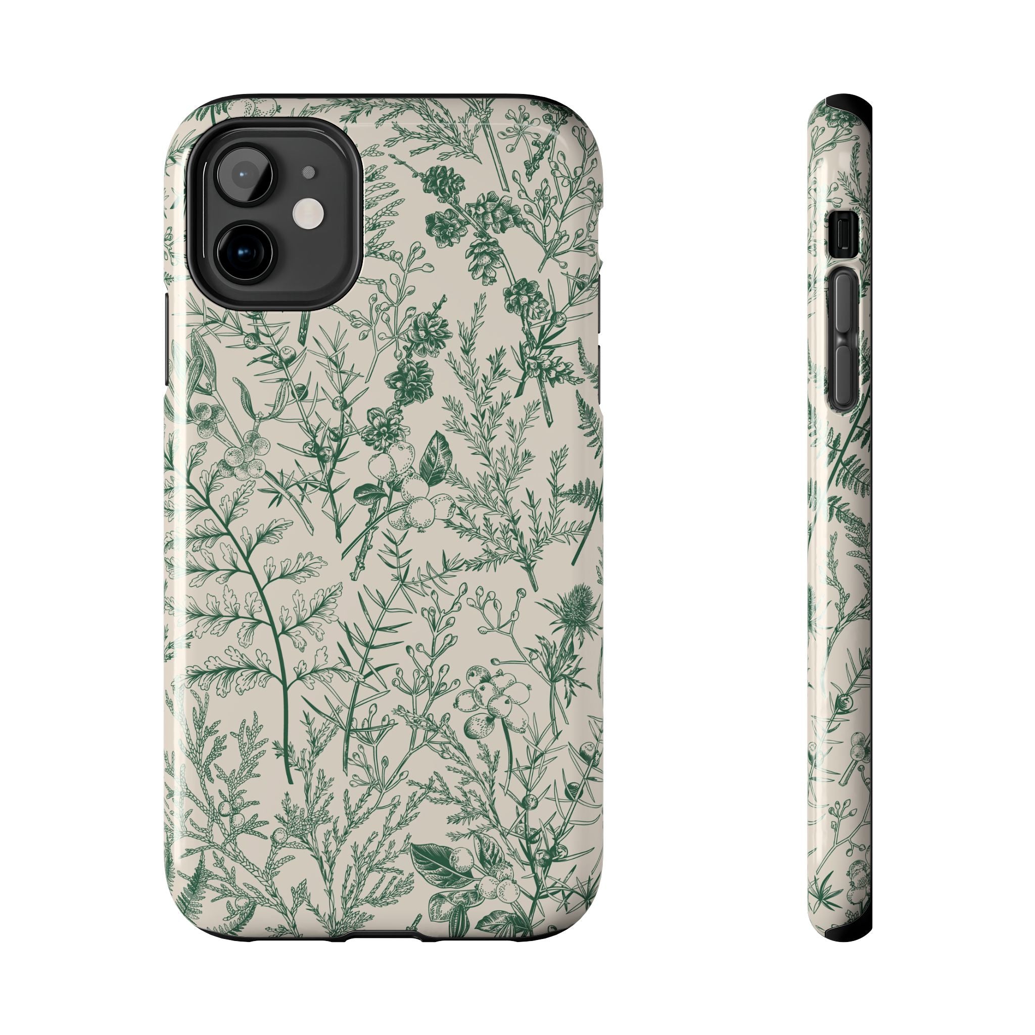 Sage Botanical Floral iPhone Case