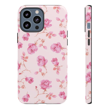 Coque iPhone à motif floral rose | Coquette