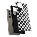 Skater Girl Checkerboard Galaxy Case