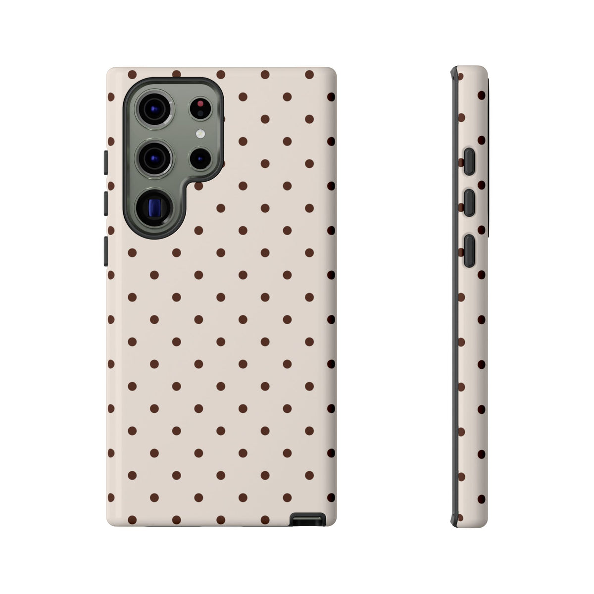 Vanilla Bean | Brown & Ivory Polka Dot Galaxy Case