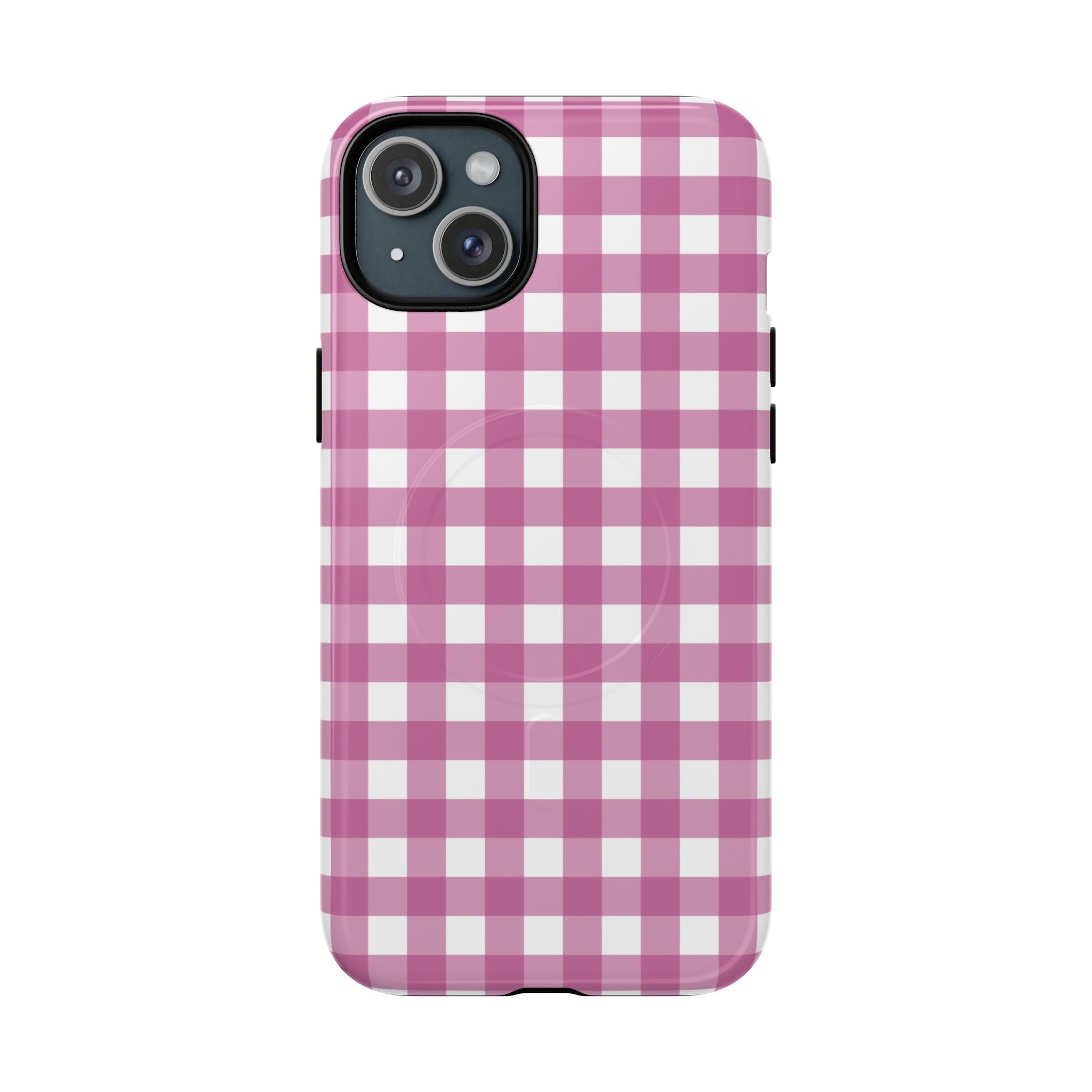 Pink Plaid MagSafe Case