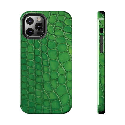 Glossy Croc | Green iPhone Case