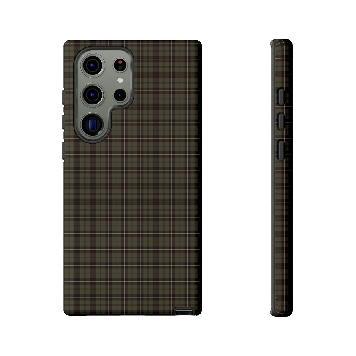 Highland Plaid | Olive Green Tartan Galaxy Case
