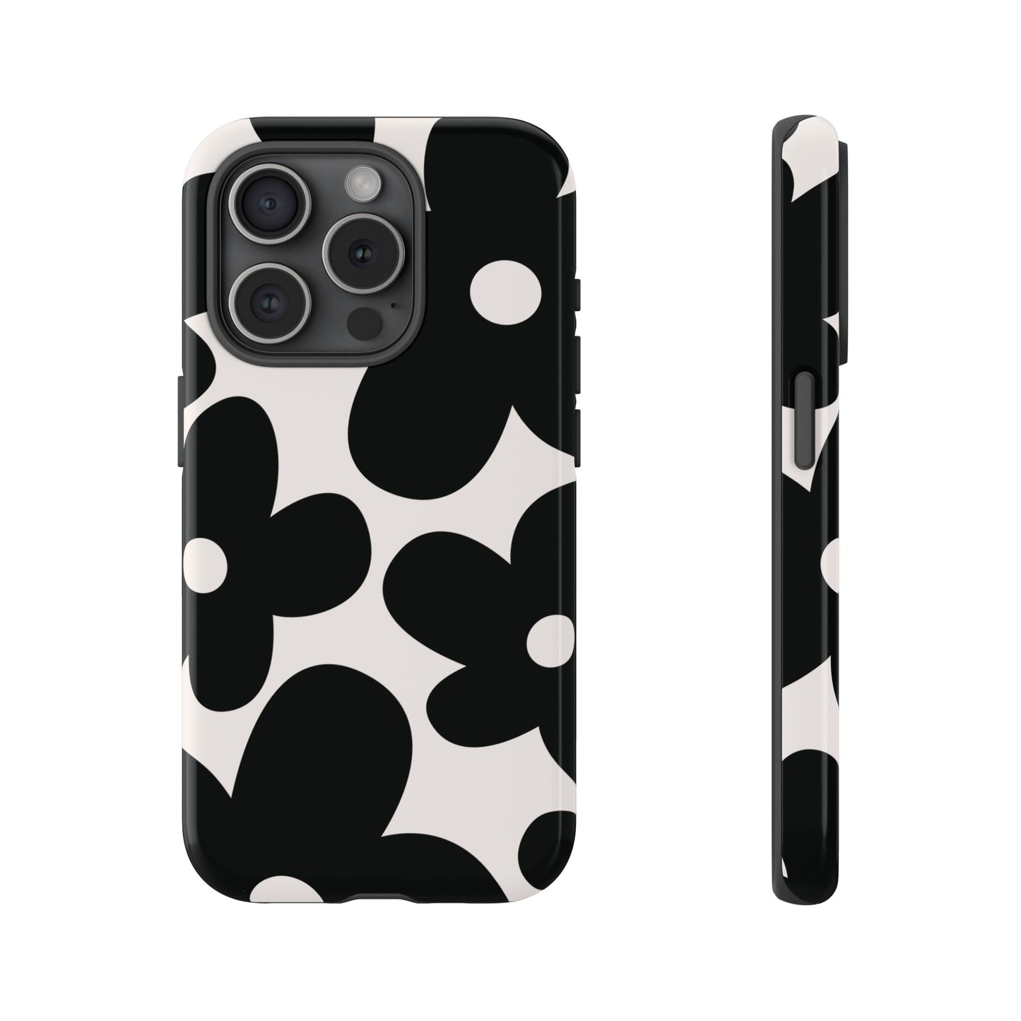 Y2K Daisy | Black & White Flower Case