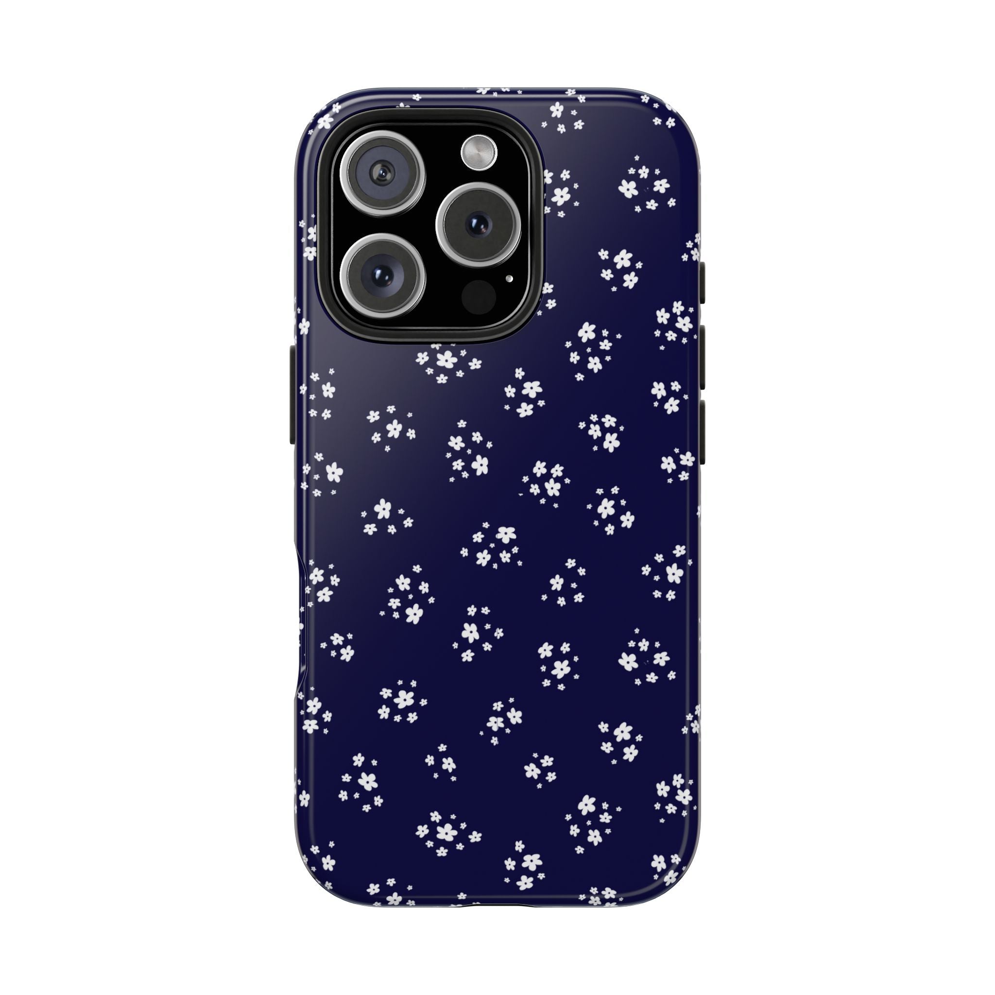 Navy Blooms Floral iPhone Case