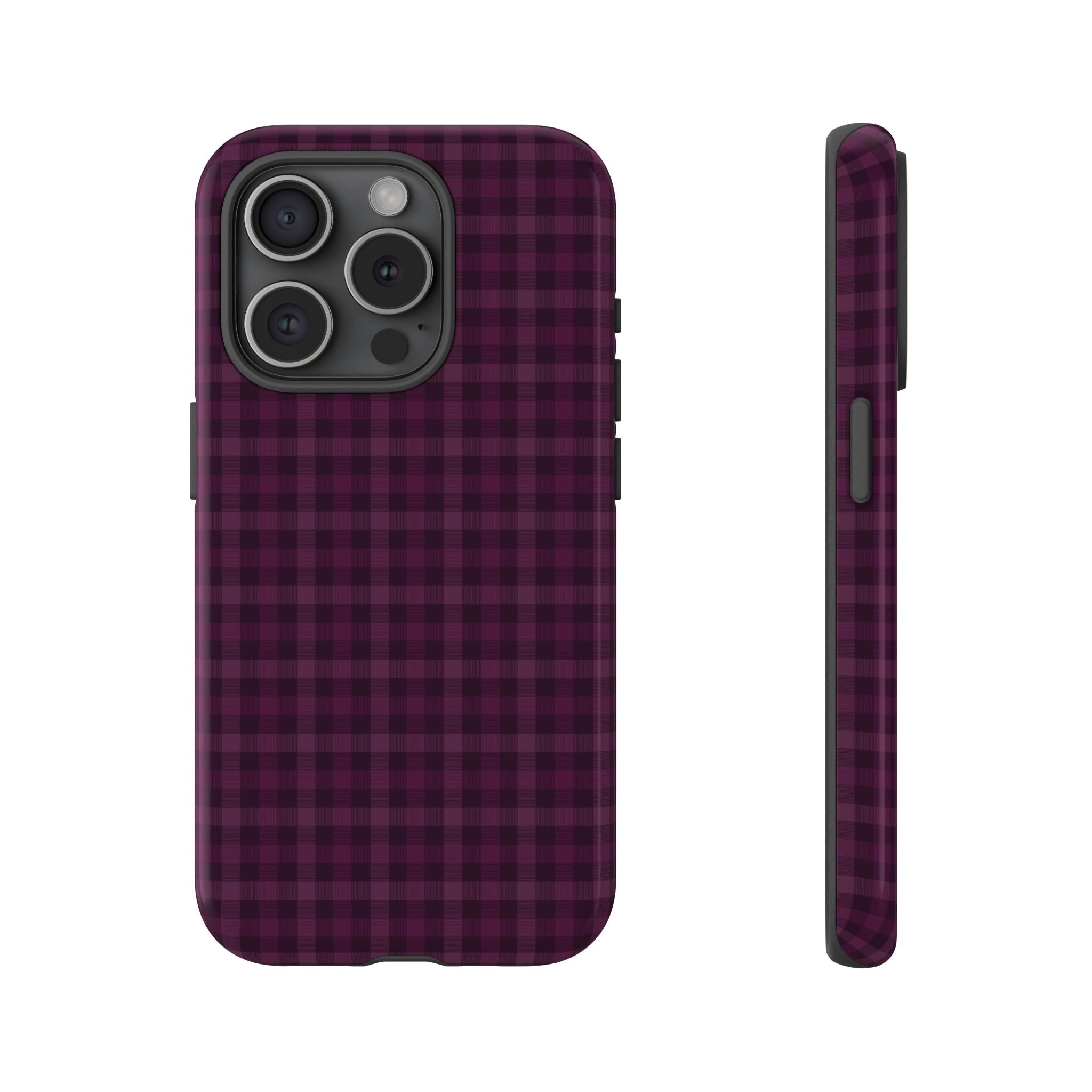 Plum Crush | Purple Plaid iPhone Case
