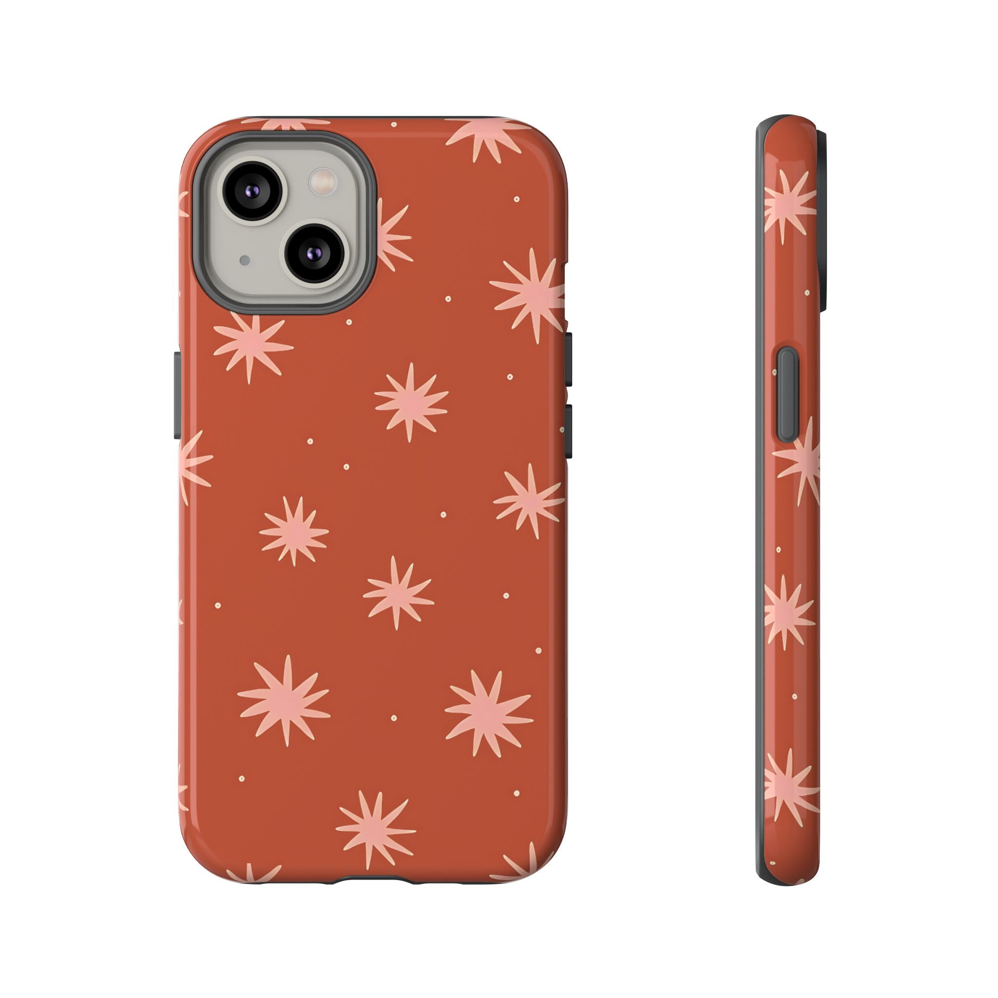 Boho Stars | Coque iPhone rétro orange