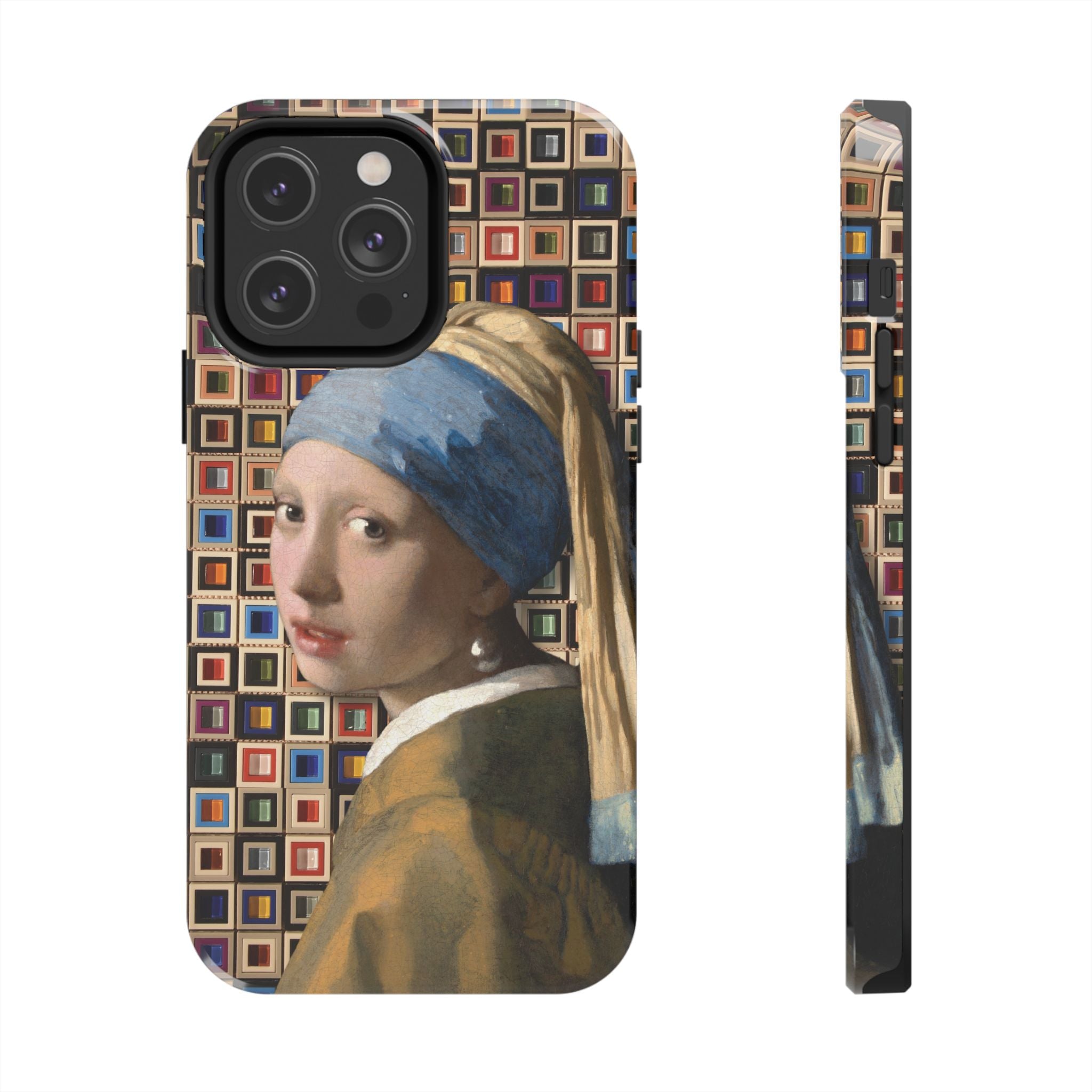 Girl with a Pearl Earring Collage iPhone Case