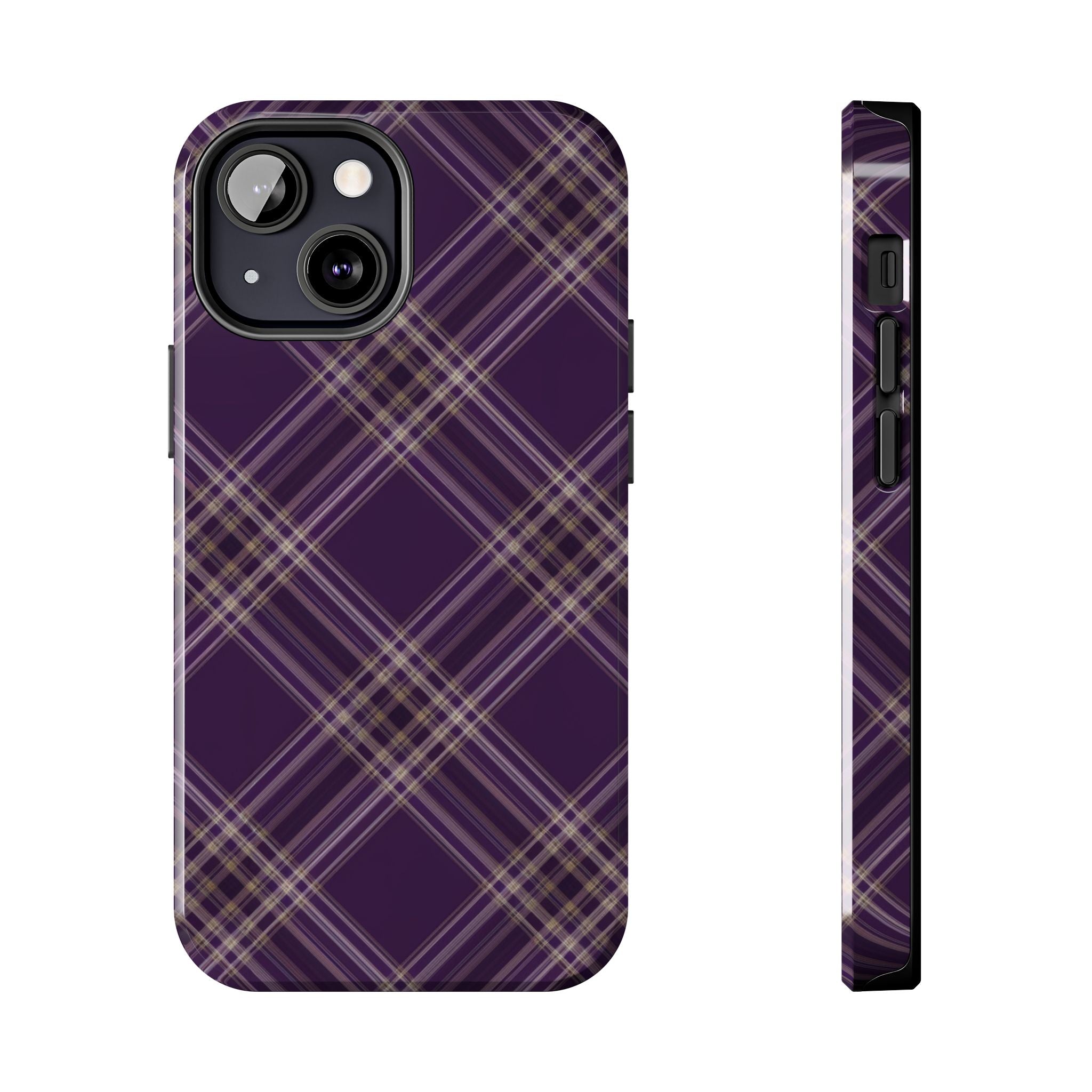 Plaid Prune | Coque iPhone Rétro