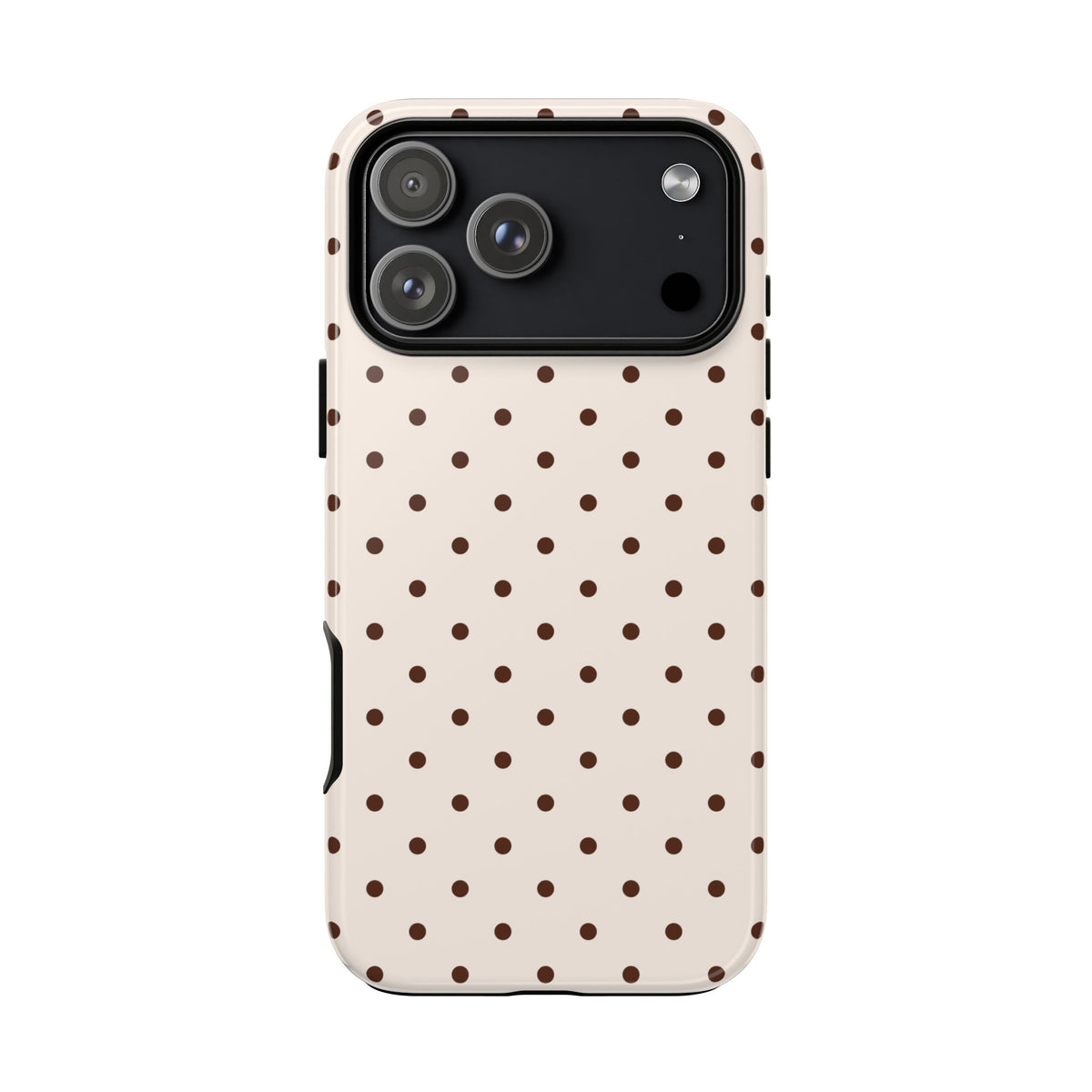 Vanilla Bean | Brown Polka Dot iPhone Case