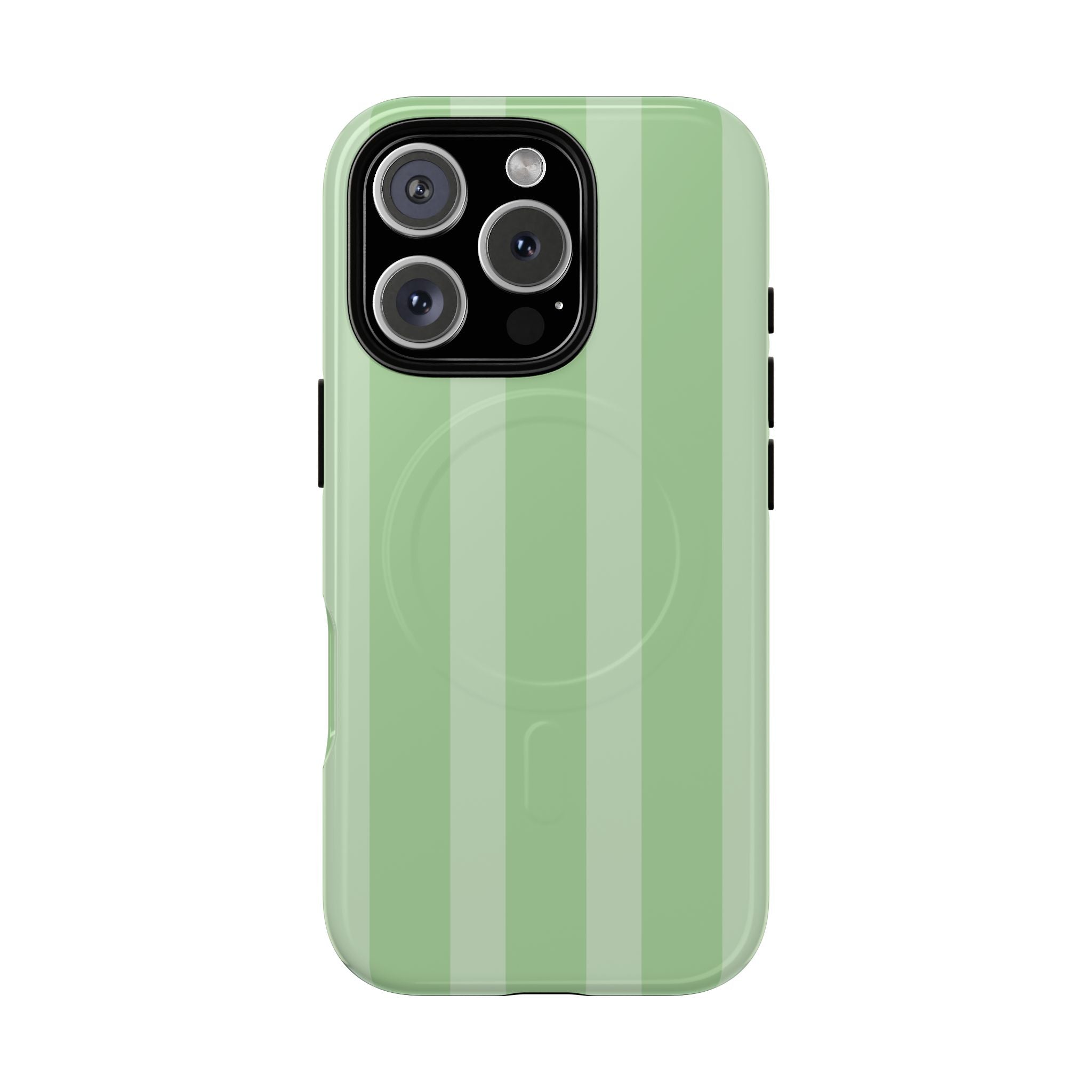 Pistachio Green Striped MagSafe Case