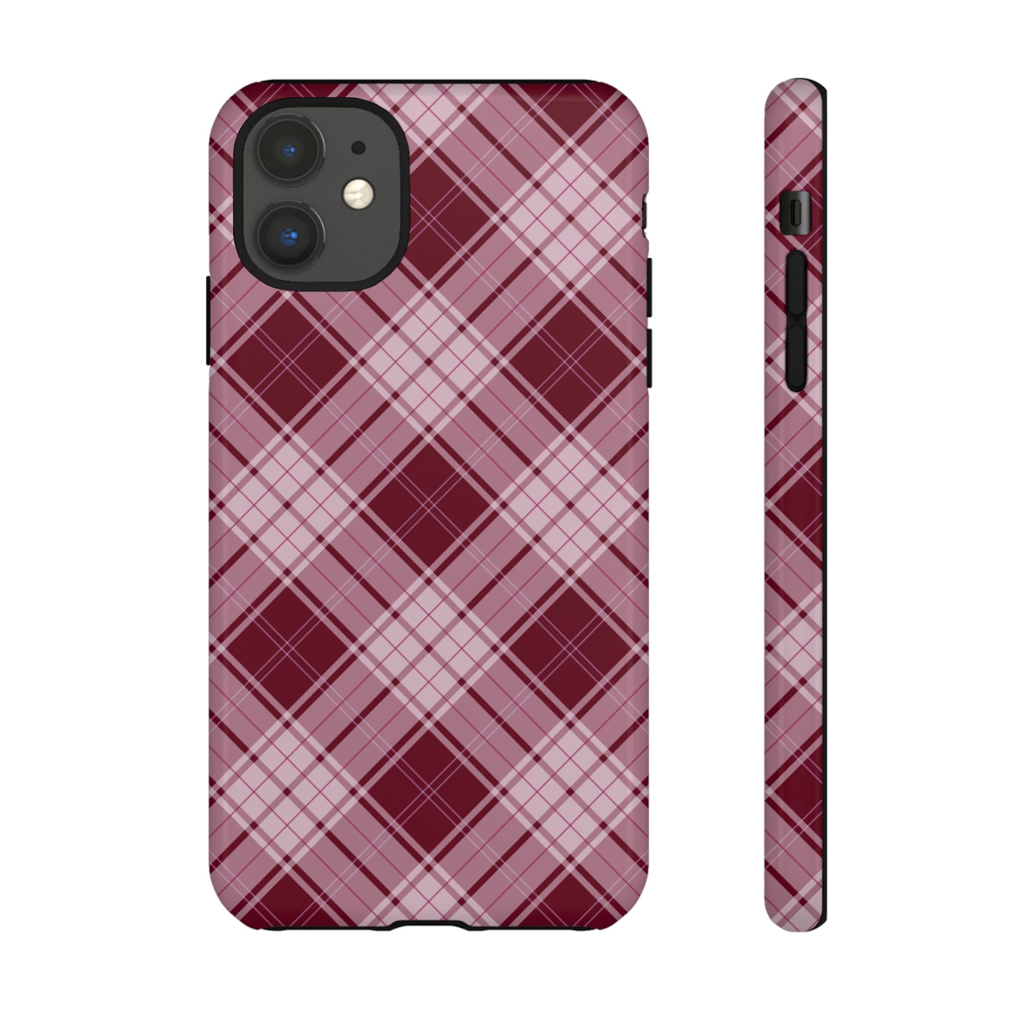 Berry Cute | Plaid iPhone Case