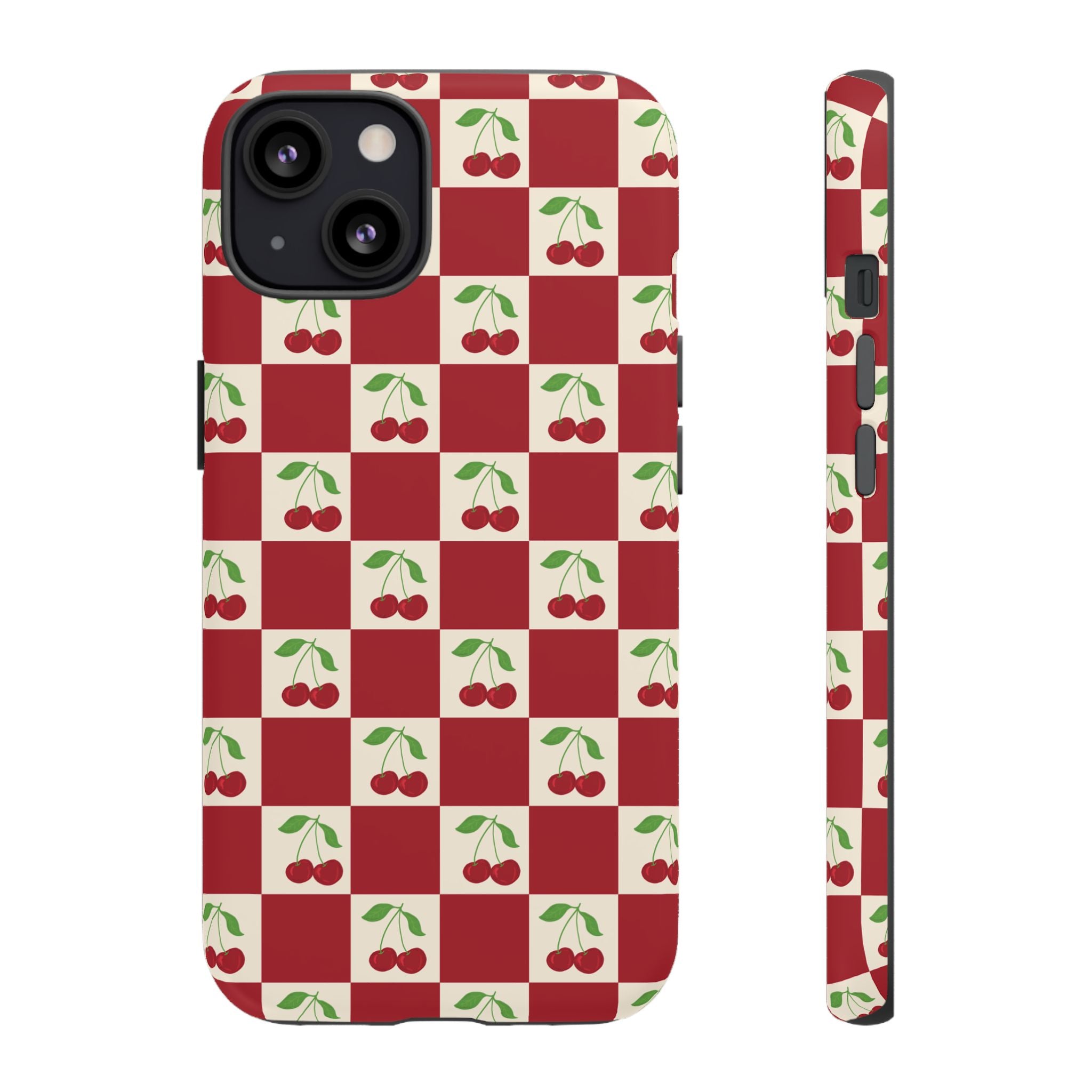 Cherry Check Phone Case