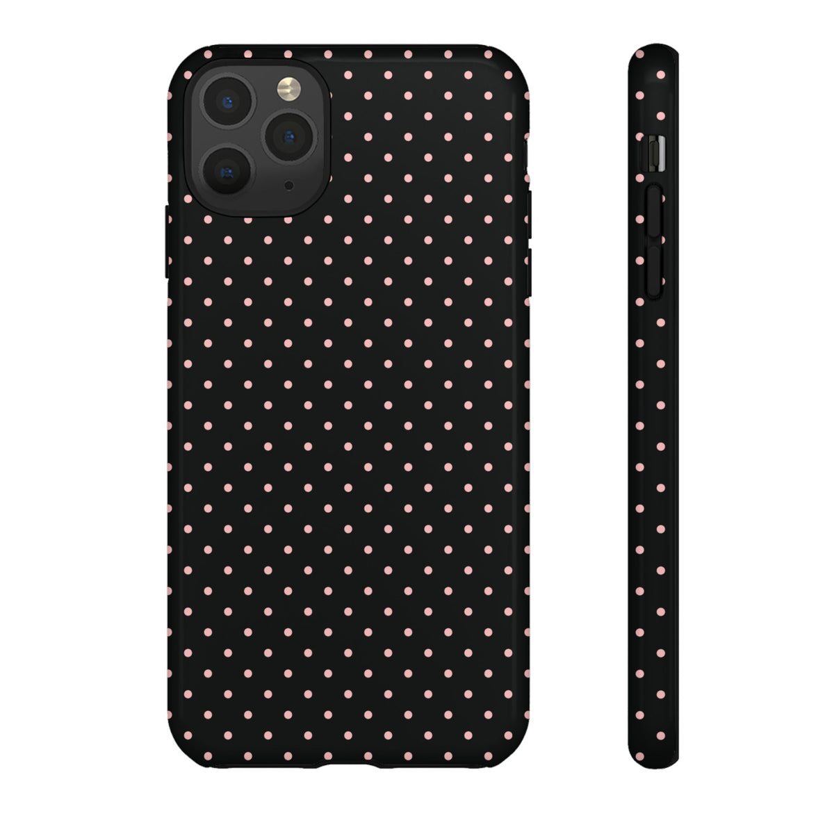Polka Flirt | Pink & Black Polka Dot iPhone Case