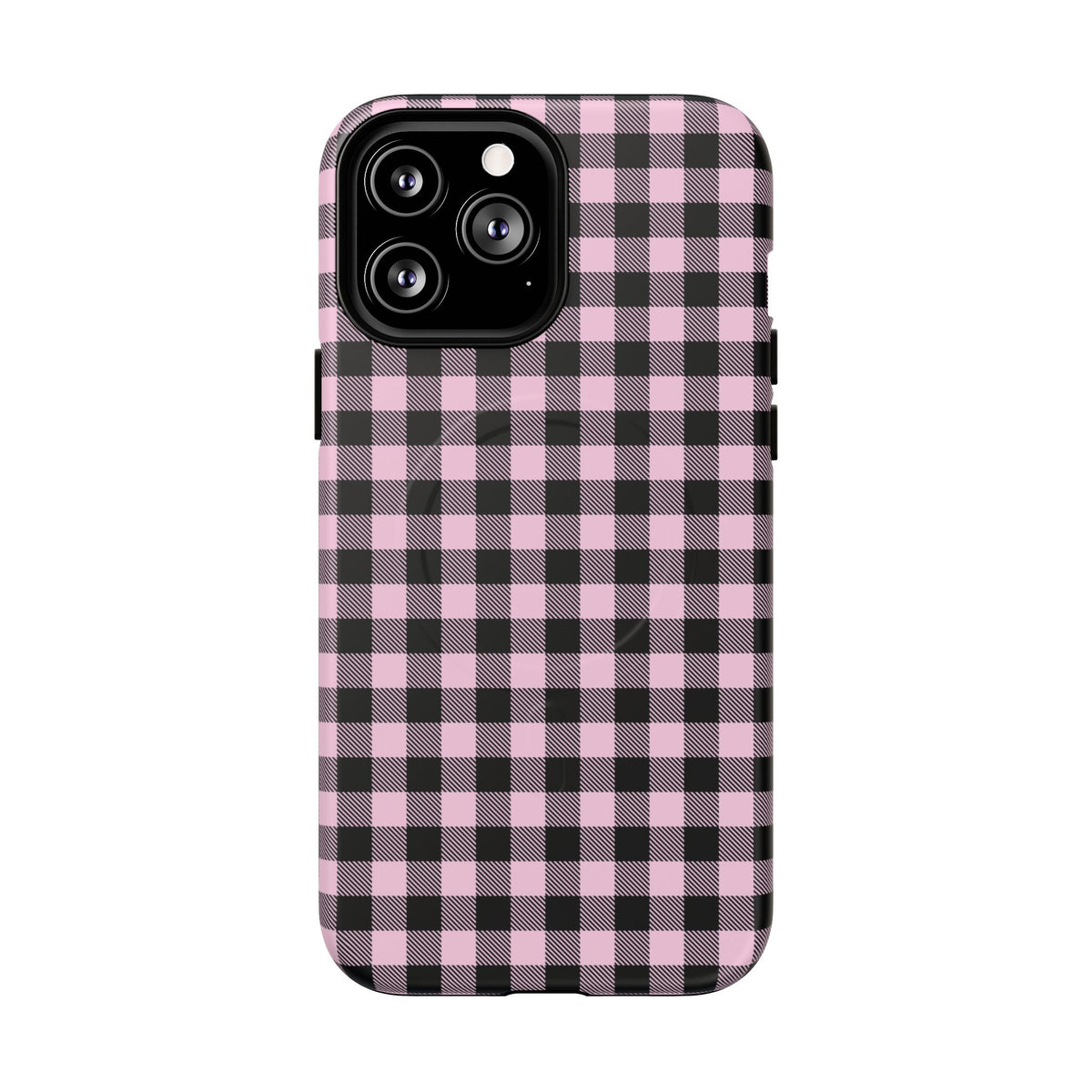 Pink Punk | Pink & Black Check MagSafe Case