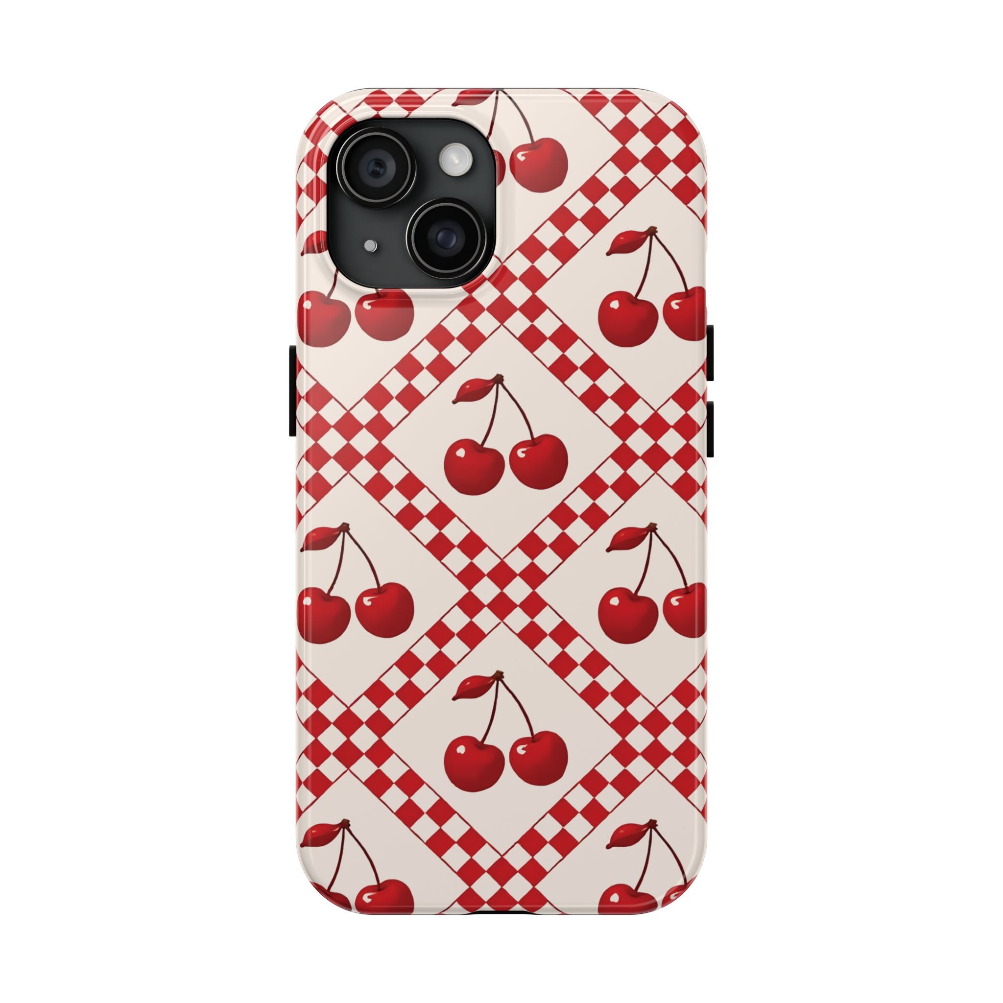 Cherry Check iPhone Case