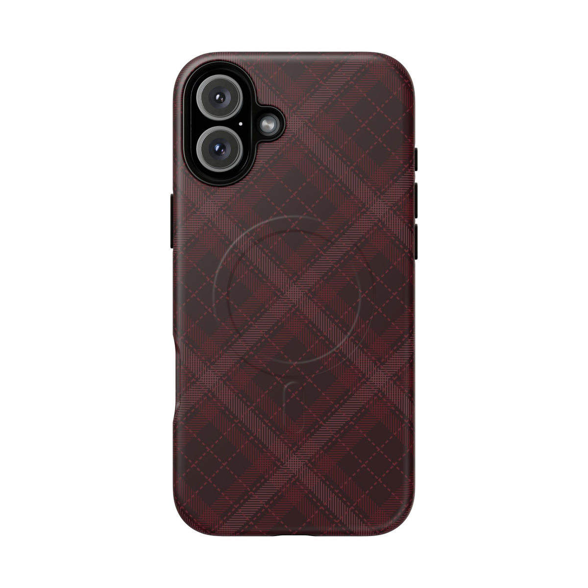 Trendsetter | Burgundy Plaid MagSafe Case