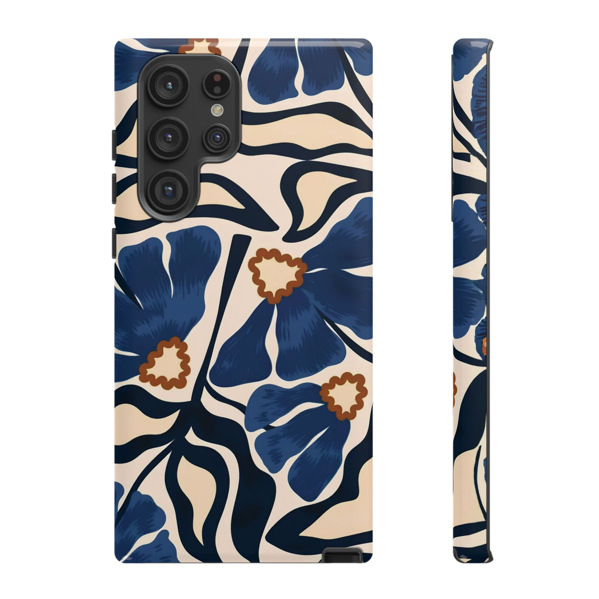 Blue Note | Abstract Blue Floral Samsung Galaxy Case