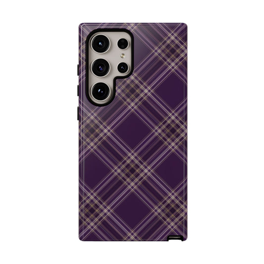 Plum Plaid | Preppy Purple Galaxy Case