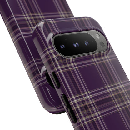 Plum Plaid | Preppy Plaid Pixel Case