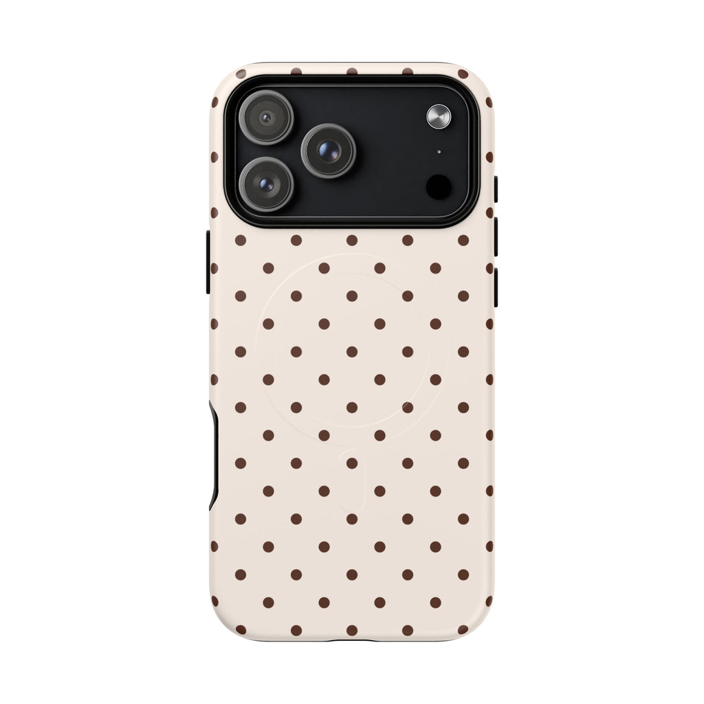 Vanilla Bean | Brown Polka Dot MagSafe Case