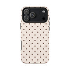Vanilla Bean | Brown Polka Dot MagSafe Case