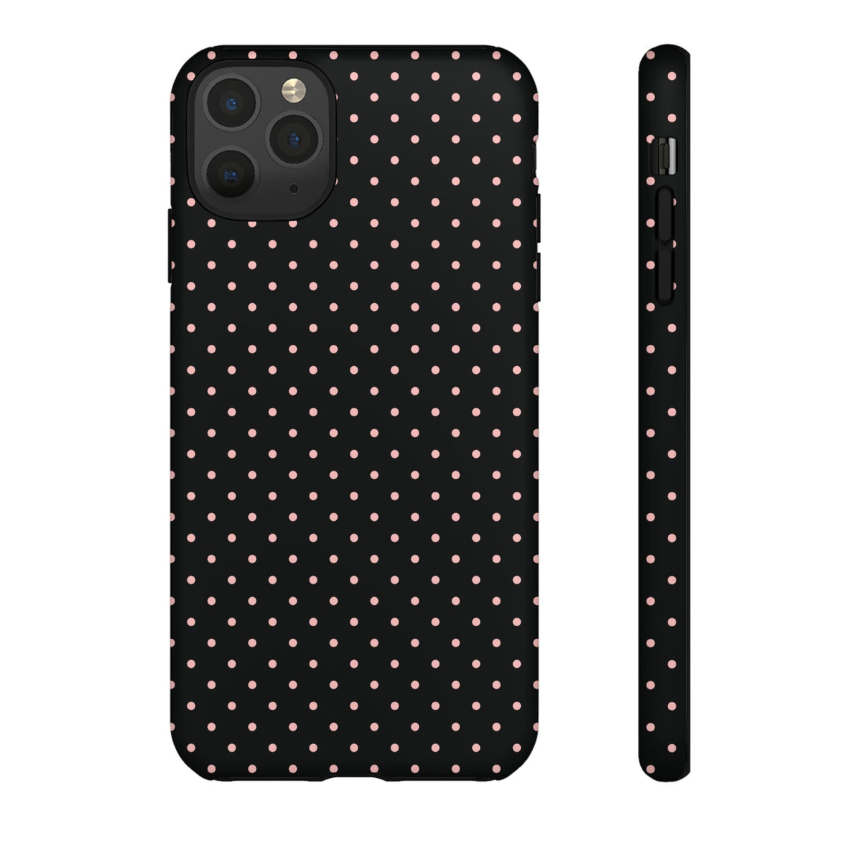 Polka Flirt | Pink & Black Polka Dot iPhone Case