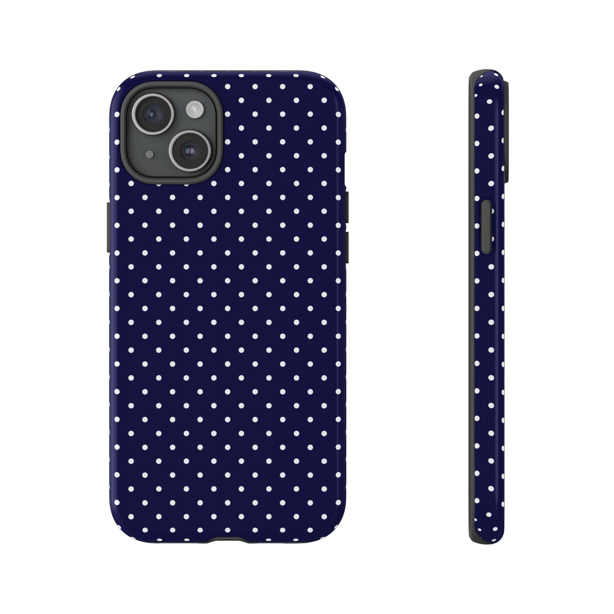 Dotty Chic | Navy Polka Dot iPhone Case