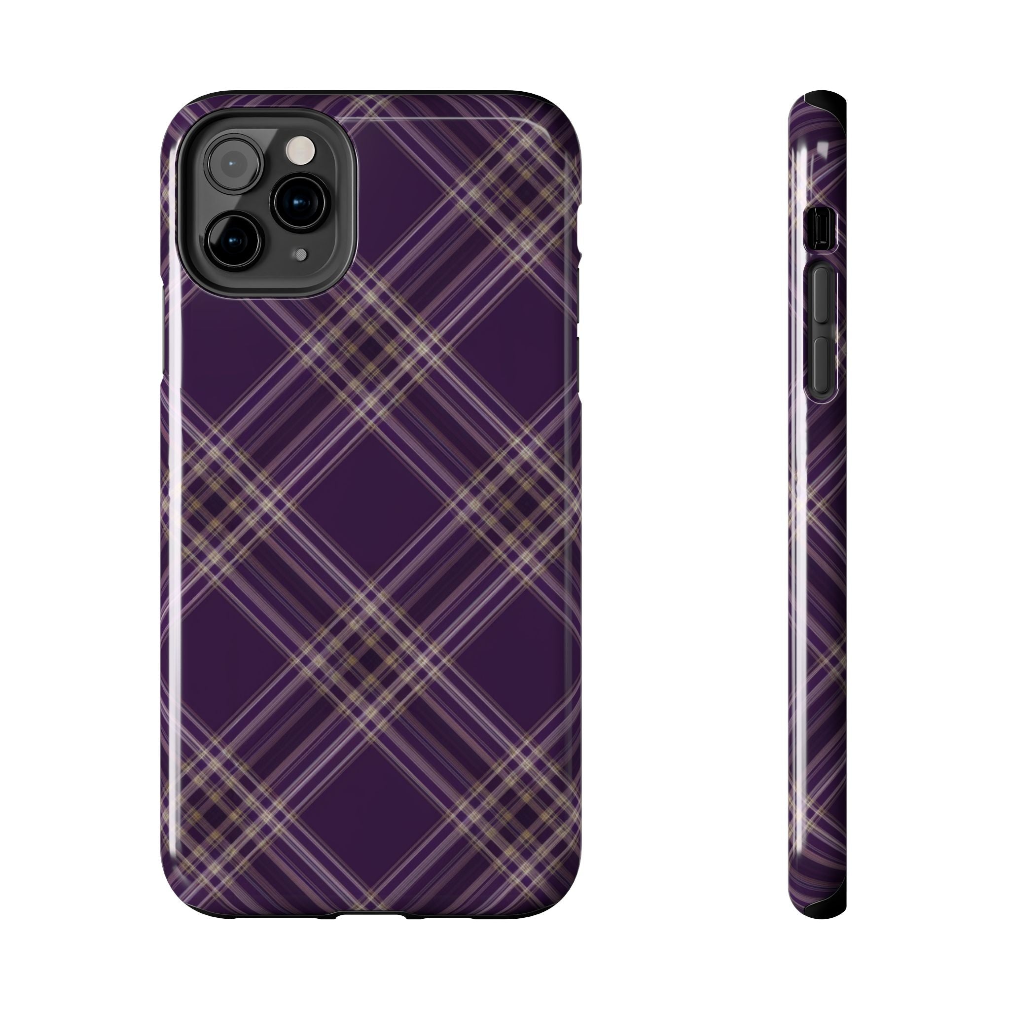 Plaid Prune | Coque iPhone Rétro