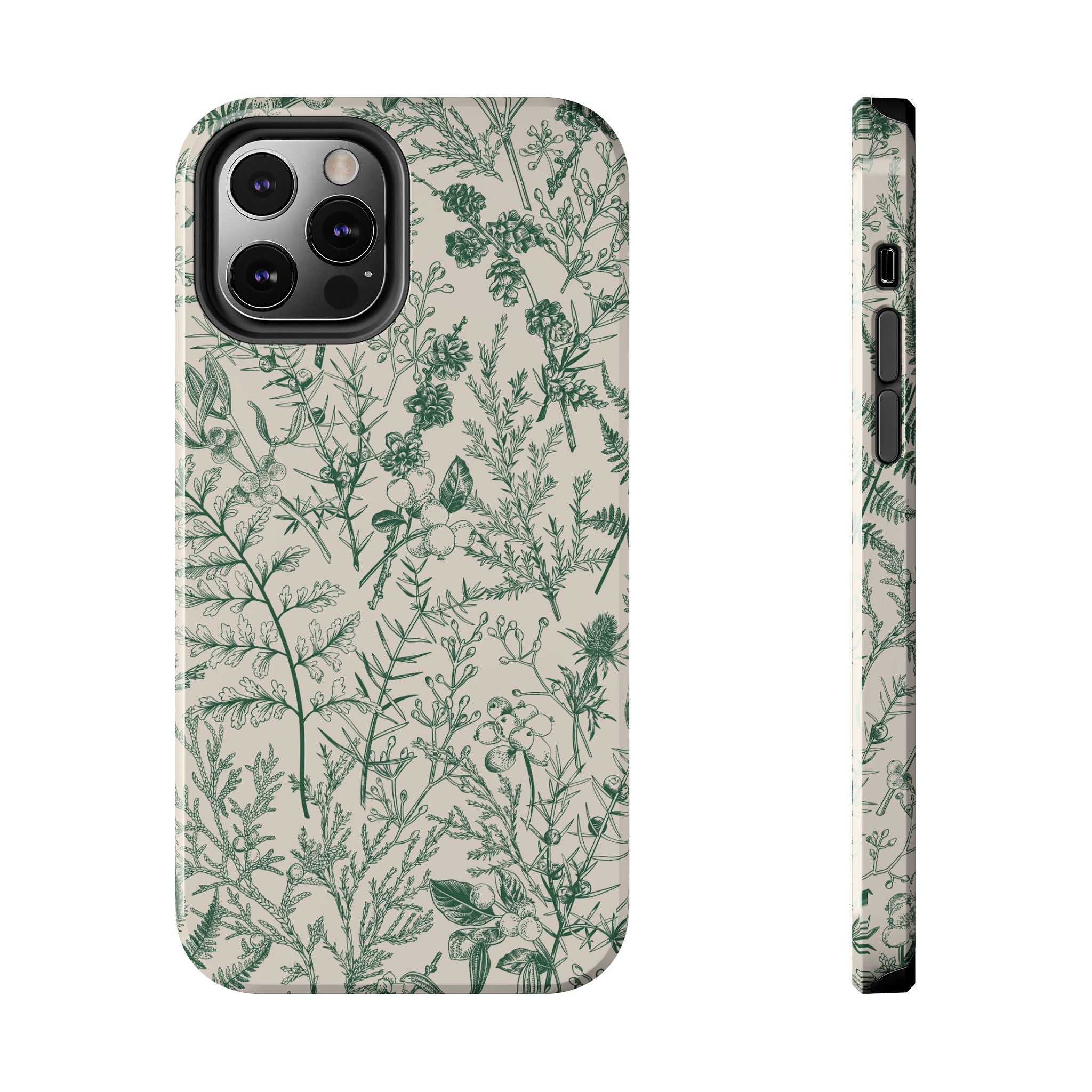 Sage Botanical Floral iPhone Case