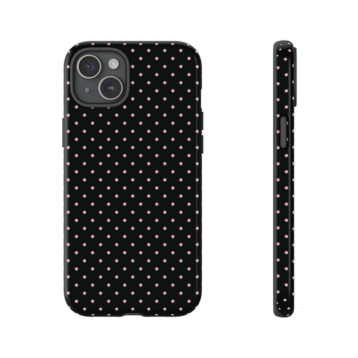 Polka Flirt | Pink & Black Polka Dot iPhone Case