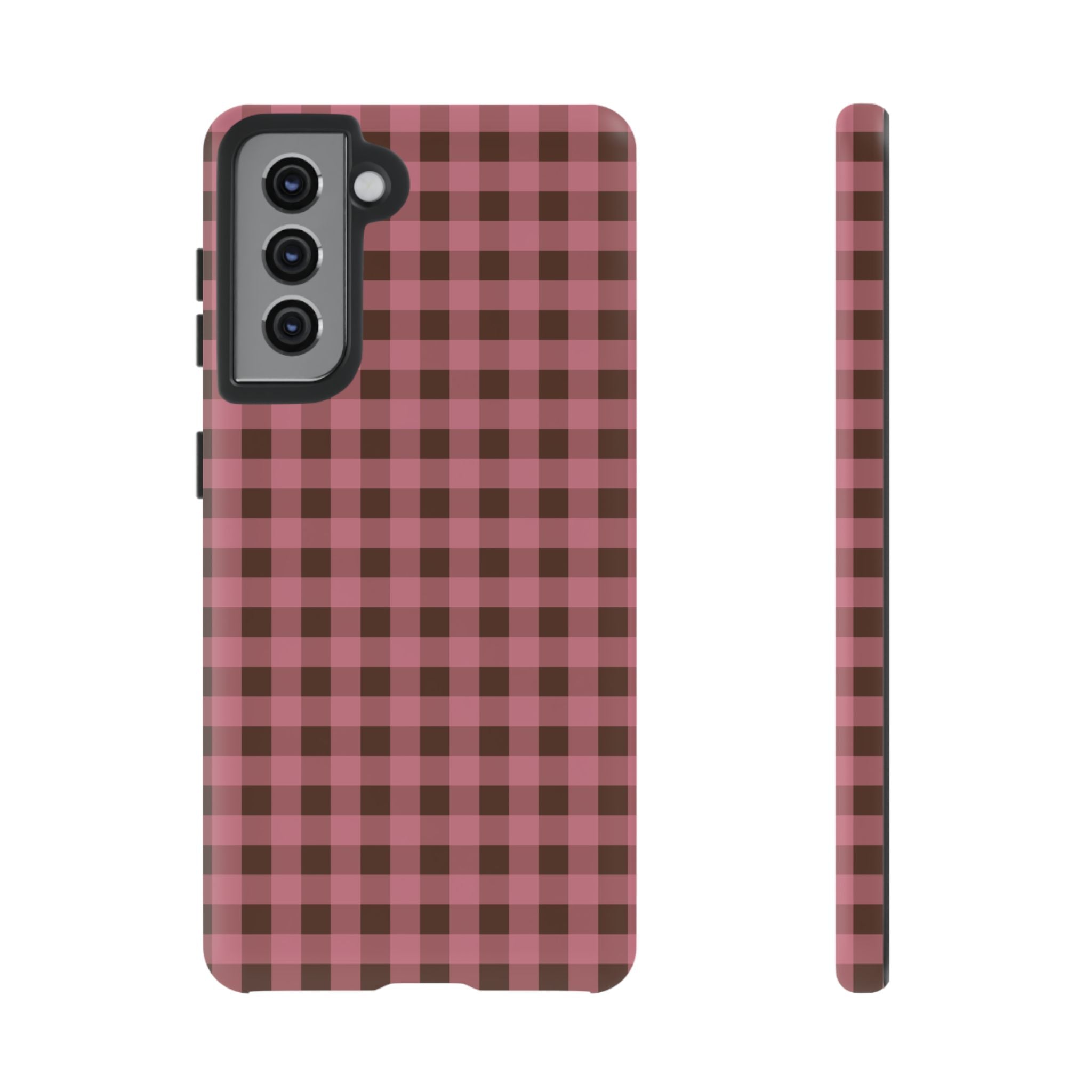 Rosy Gingham Phone Case