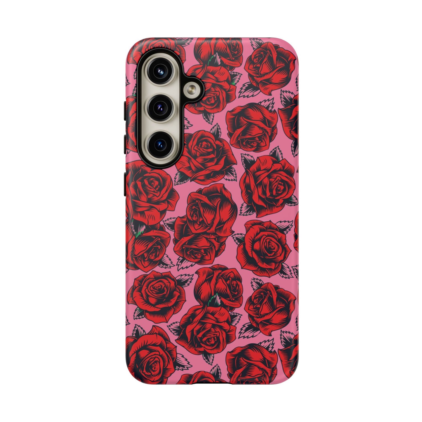 Love Story | Red & Pink Pop Art Rose Floral Case