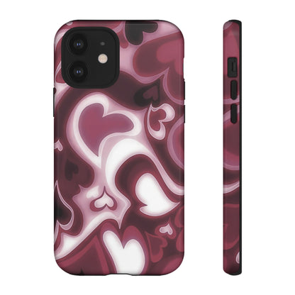 Funda para iPhone con corazones de ensueño | Corazones retro