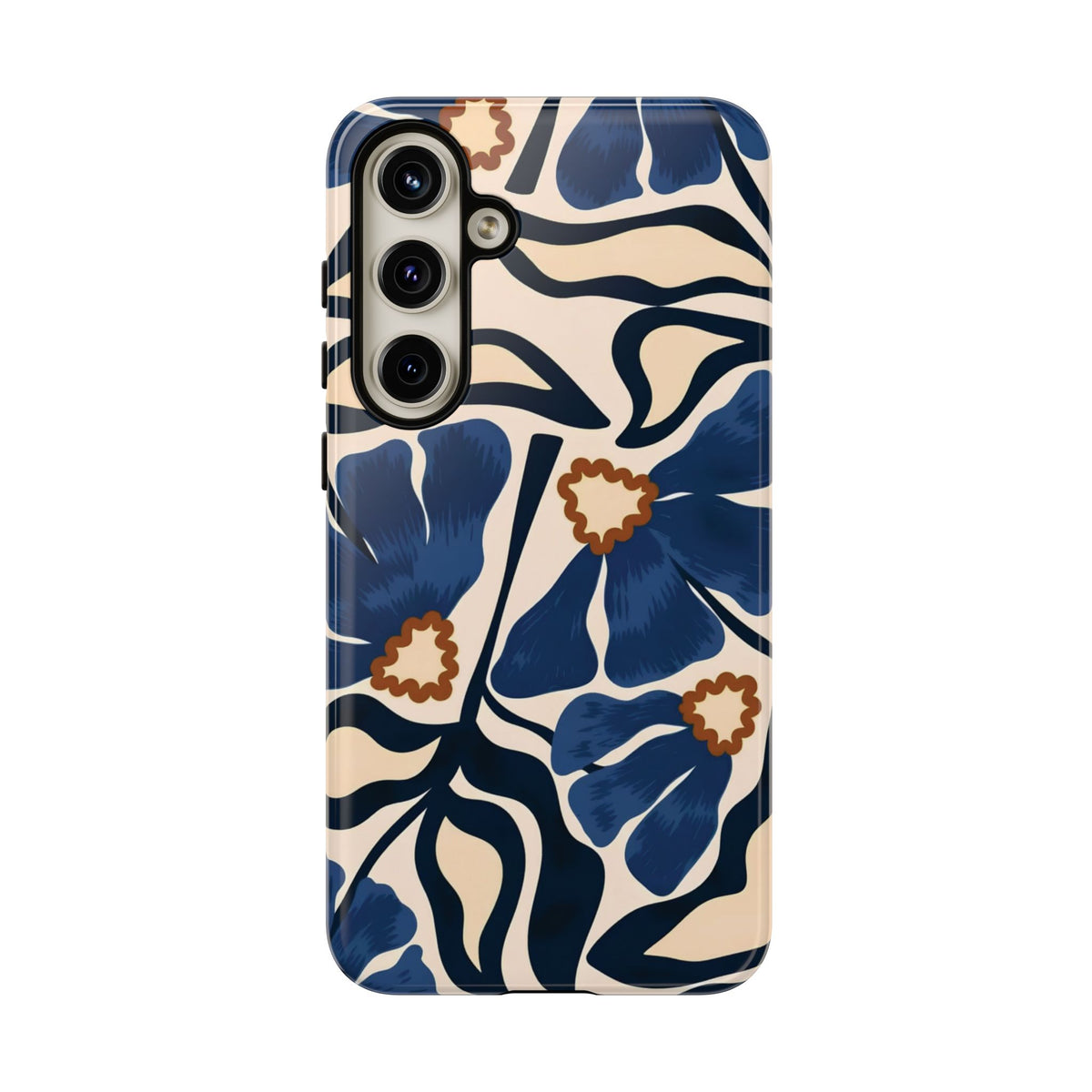 Blue Note | Abstract Blue Floral Samsung Galaxy Case
