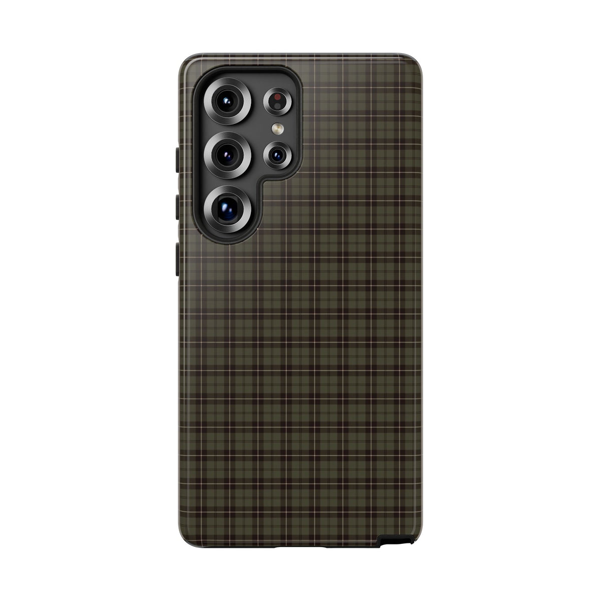 Highland Plaid | Olive Green Tartan Galaxy Case