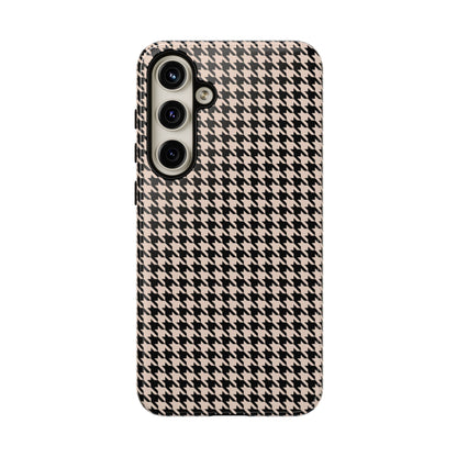 Funda Galaxy con diseño de pata de gallo de estilo preppy para chicas de hermandad