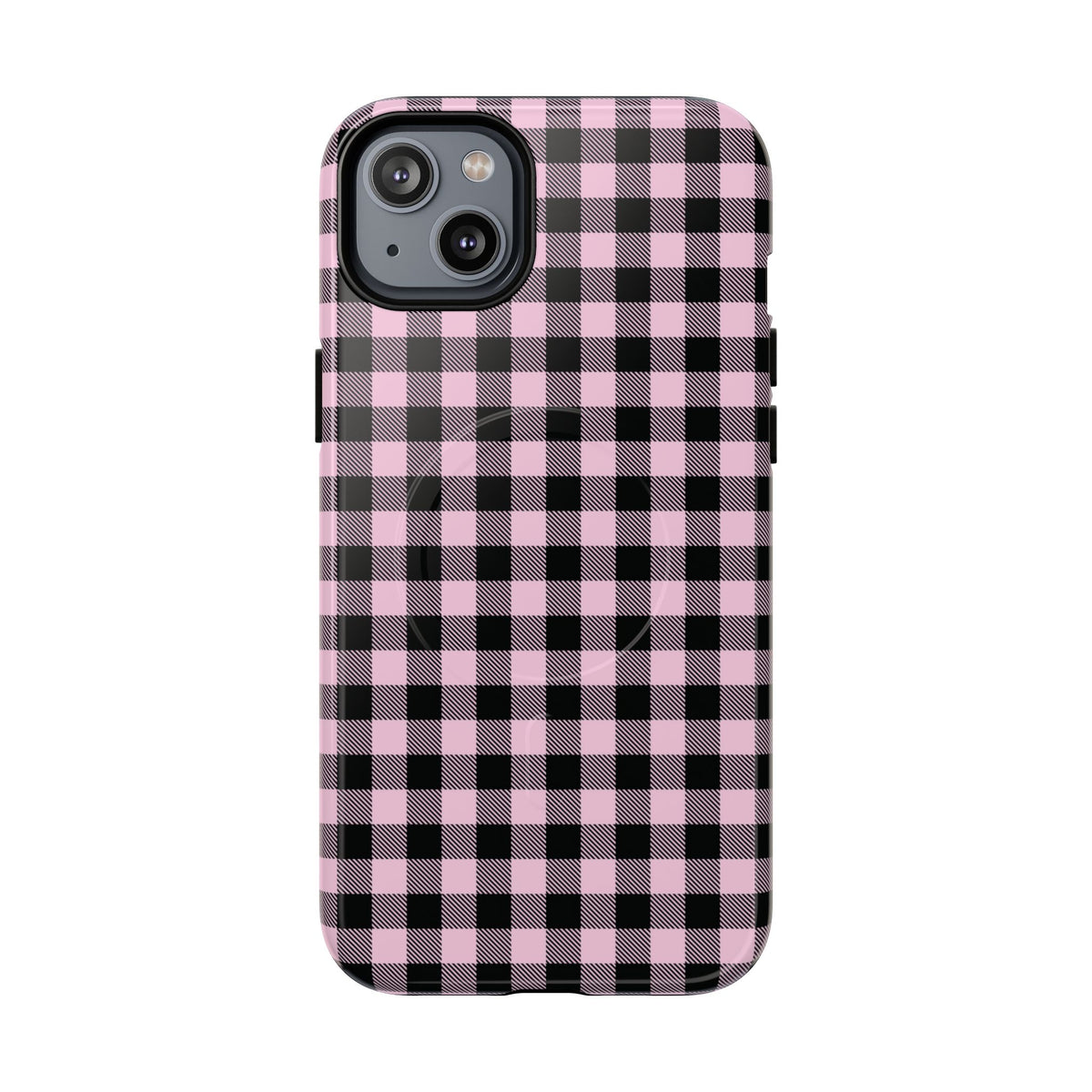 Pink Punk | Pink & Black Check MagSafe Case