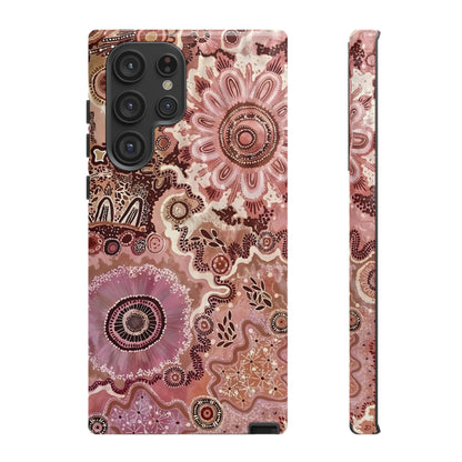 Étui Galaxy à motif floral artistique et éclectique