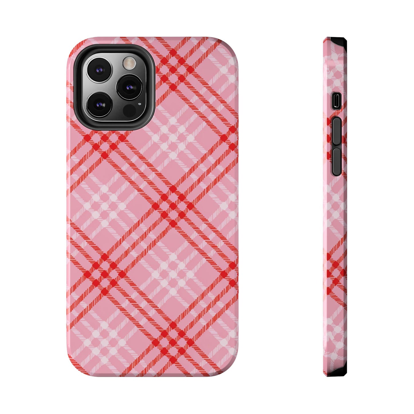 Chanelle | Pink Plaid iPhone Case