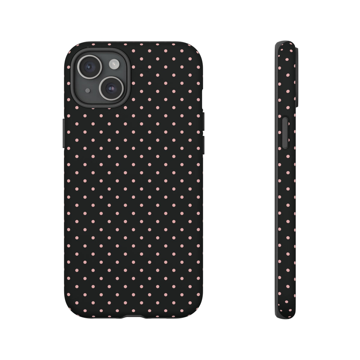 Polka Flirt | Pink & Black Polka Dot iPhone Case