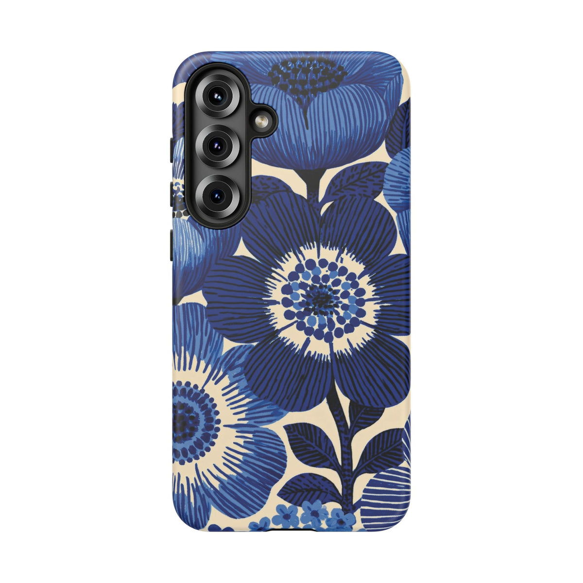 Bloom Bliss | Bold Blue Floral Galaxy Case