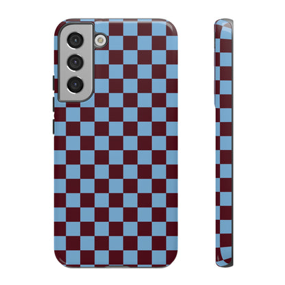 Checked Out | Blue & Brown Checkerboard Case