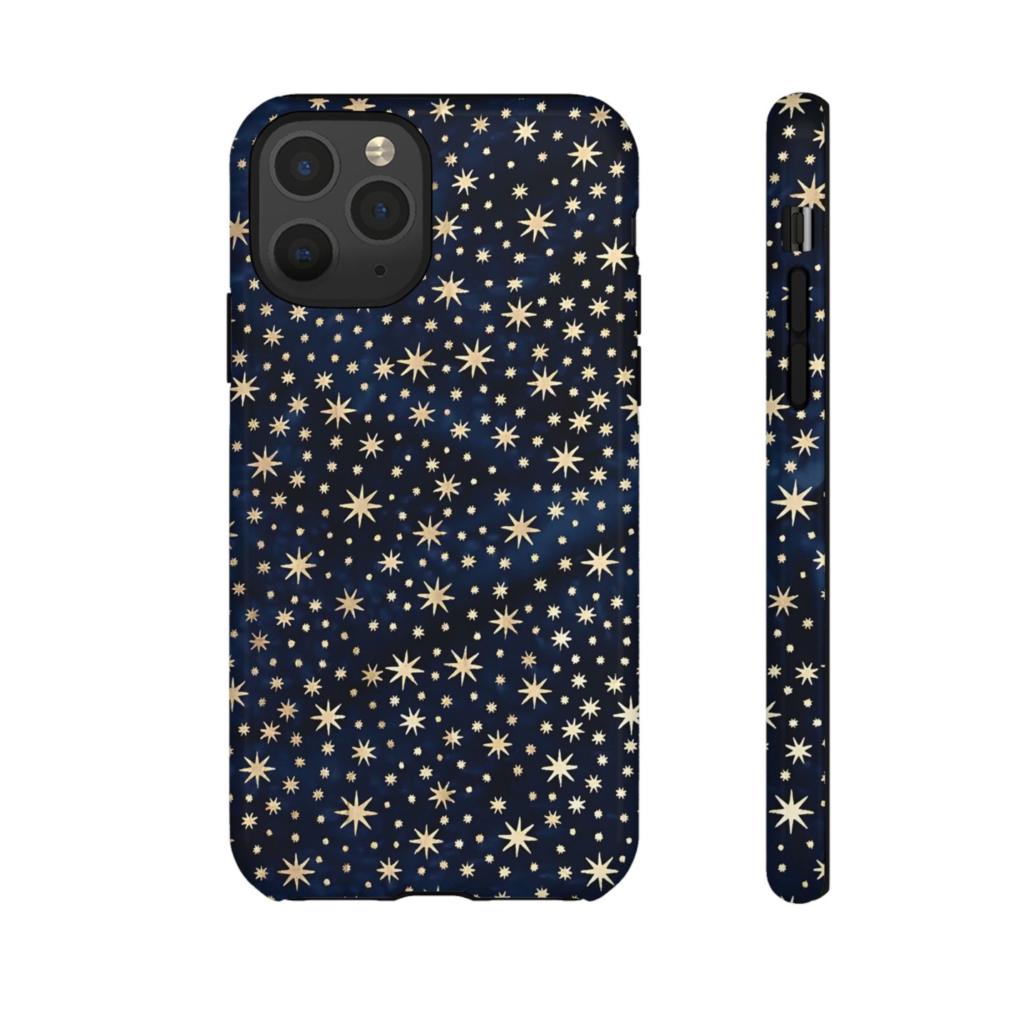 Estuche resistente para iPhone con cielo nocturno y estrellas azules