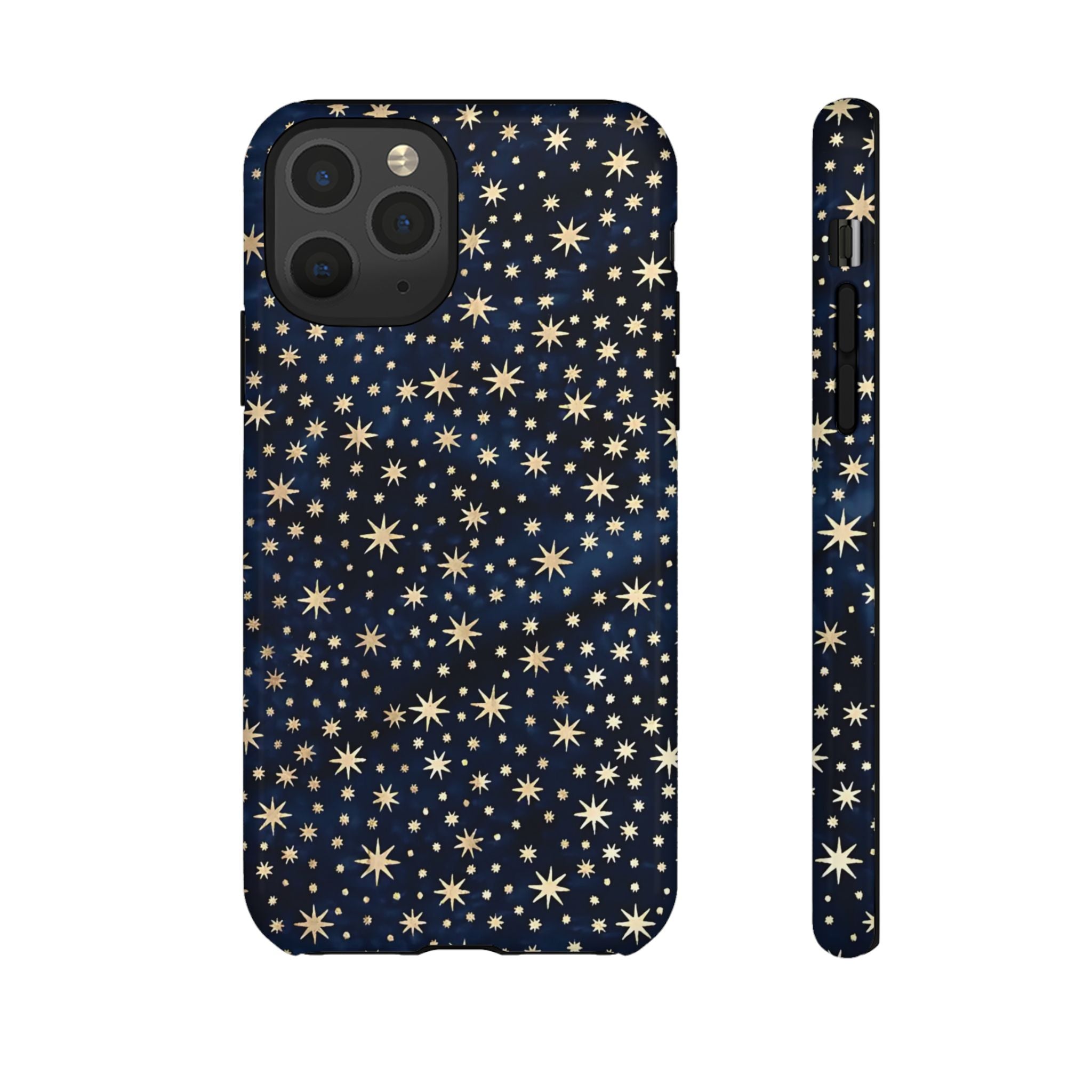 Coque rigide pour iPhone à motif ciel nocturne | ciel étoilé bleu