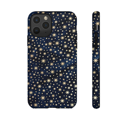 Coque rigide pour iPhone à motif ciel nocturne | ciel étoilé bleu