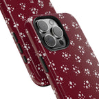 Maroon Blooms Floral iPhone Case