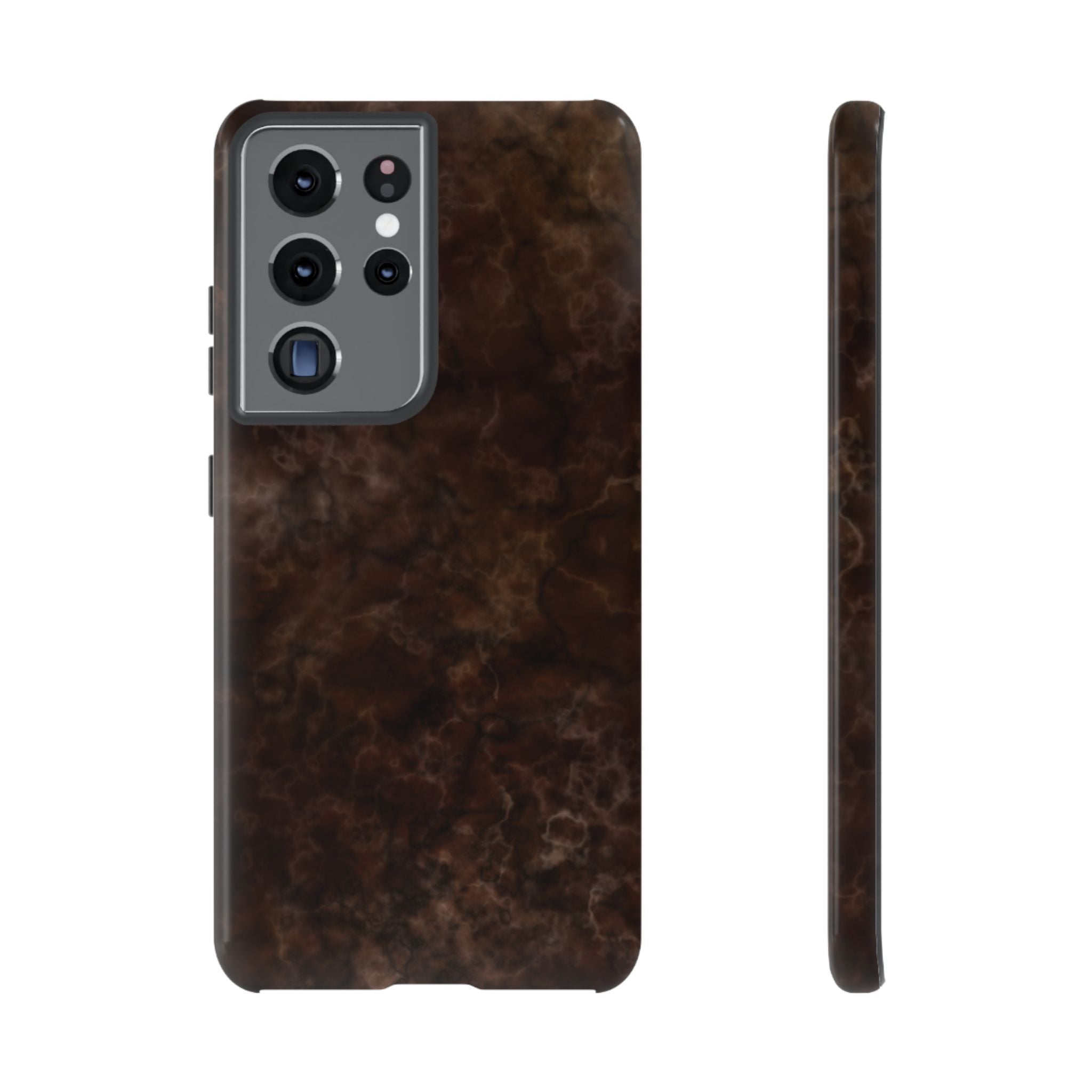 Espresso Brown Marbled Galaxy Case