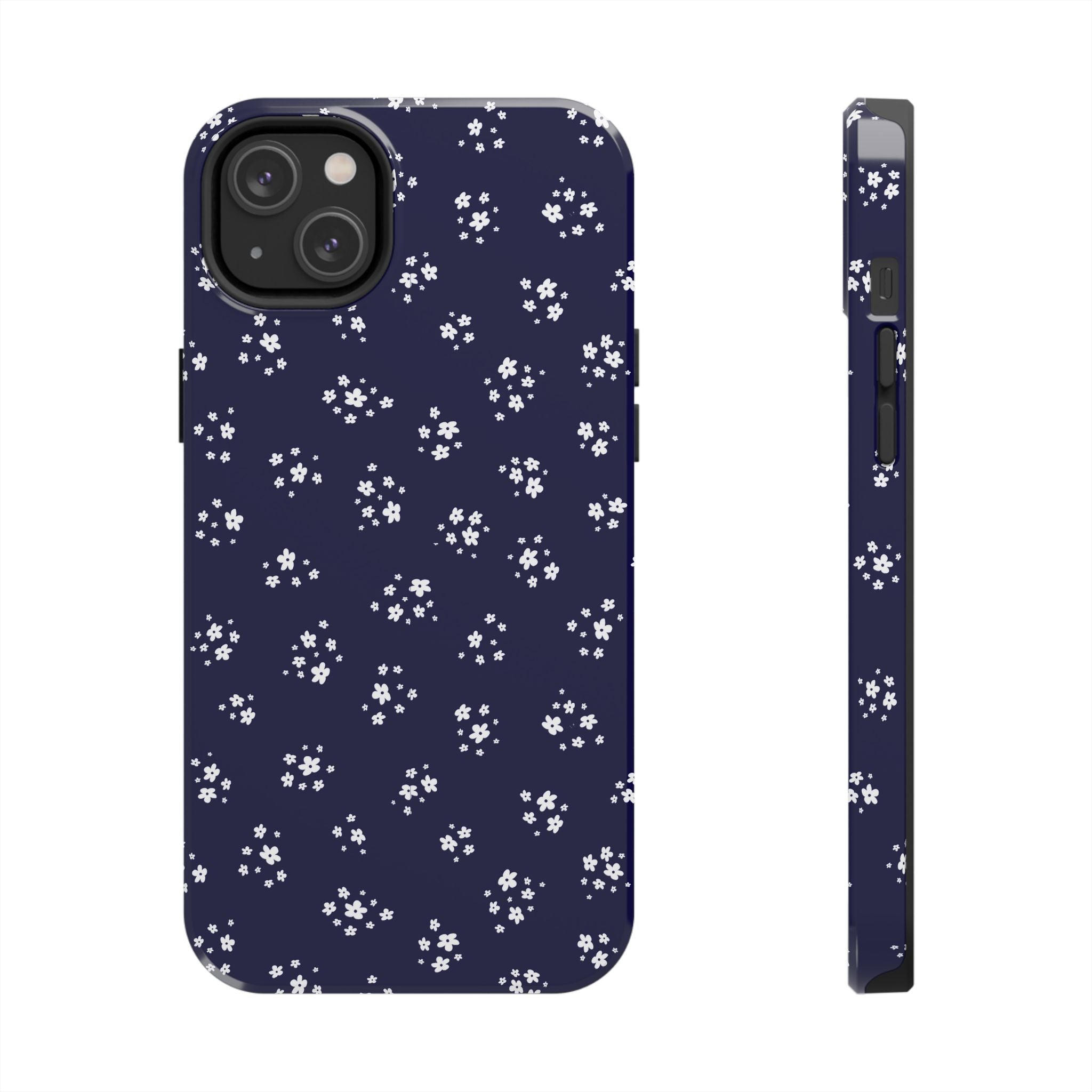 Navy Blooms Floral iPhone Case