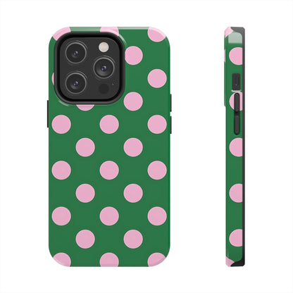 Dots | Green Polka Dot iPhone Case